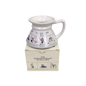 NEW The Working Woman’s No-Spill White Comic Handle Coffee Mug